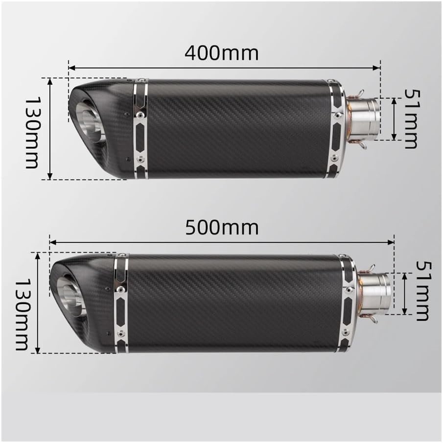バイク サイレンサー 改造フロントミッドリンクパイプ、カーボン